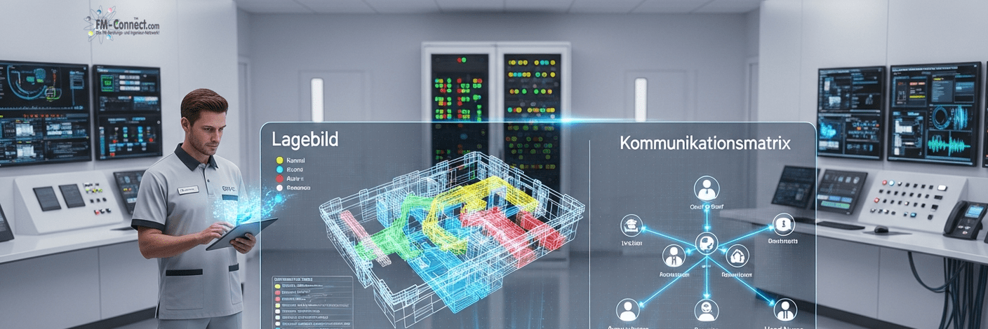 Kommunikationsmatrix und Lagebild für Krisenmanagement im Krankenhausbetrieb